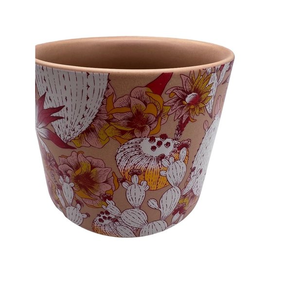 Starbucks 14oz Coffee mug cup pink Desert Design Cactus Florals Stackable Cacti - Picture 7 of 8